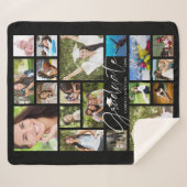 Couverture Sherpa GRADUATE Moderne 19 Photo Collage Script noir (Devant (Horizontal))