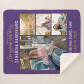 Couverture Sherpa Graduation 2024 Photo Collage Keepsaké (Devant (Horizontal))