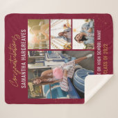 Couverture Sherpa Graduation 2025 Photo Collage Bourgogne Grad (Devant (Horizontal))