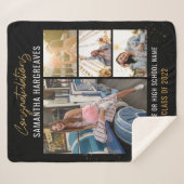 Couverture Sherpa Graduation 2025 Photo Collage Grad Keepsaké (Devant (Horizontal))