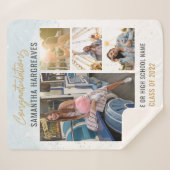 Couverture Sherpa Graduation 2025 Photo Collage Moderne (Devant (Horizontal))