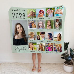 Couverture Sherpa Graduation Au Cours Des Années Photo Collage Sage