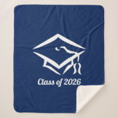 Couverture Sherpa Graduation Class of 20?? BLUCLWHT Customize Year (Devant)