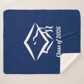 Couverture Sherpa Graduation Class of 20?? BLUCLWHT Customize Year (Devant (Horizontal))