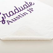 Couverture Sherpa Graduation name purple simple minimal stylish call (3/4)