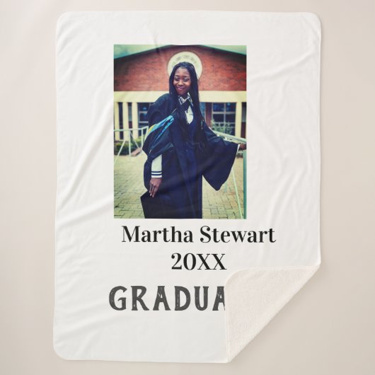 Couverture Sherpa Graduation photo name year class university simple (Devant)