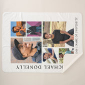 Couverture Sherpa Graduation White Trendy 6 Photo Collage (Devant (Horizontal))