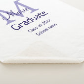 Couverture Sherpa Gradué ajouter nom monogramme violet simple m mini (3/4)