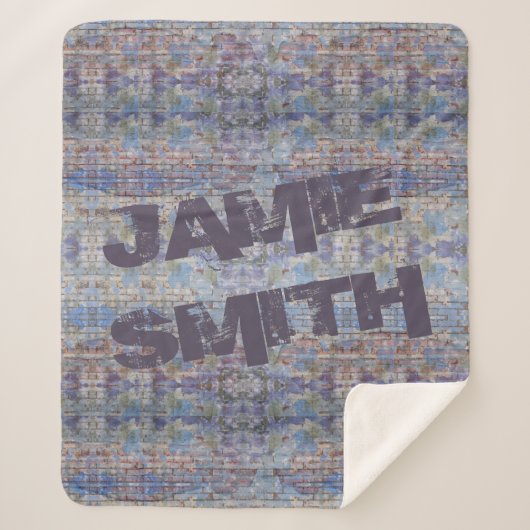 Couverture Sherpa Graffiti Abstrait coloré Wall Street Art (Devant)