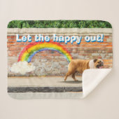 Couverture Sherpa Graffiti de chien et d'arc-en-ciel (Devant (Horizontal))