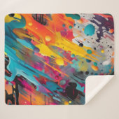 Couverture Sherpa Graffiti éclaboussé de chaos vif (Devant (Horizontal))