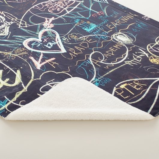 Couverture Sherpa Graffiti tableau noir amour (3/4)