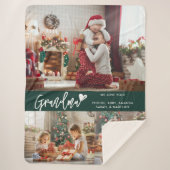 Couverture Sherpa Gramdma Grandkids Photo Collage Noël (Devant)