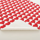 Couverture Sherpa Grand Coeur Rouge, Amour, Saint Valentin blanc (3/4)