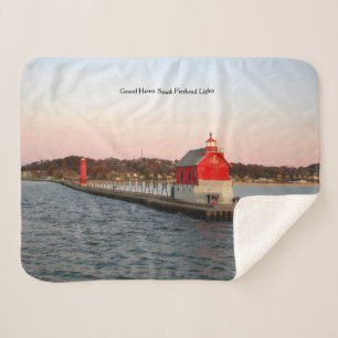 Couverture sherpa Grand Haven South Pierhead Light