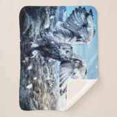 Couverture Sherpa grand hibou (Devant)