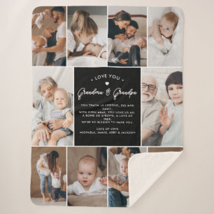 Couverture Sherpa Grand-mère et grand-père Vous aiment 10-Photo Coll