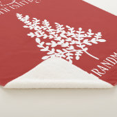 Couverture Sherpa Grand-mère Noël Blanche rouge avec nom (3/4)