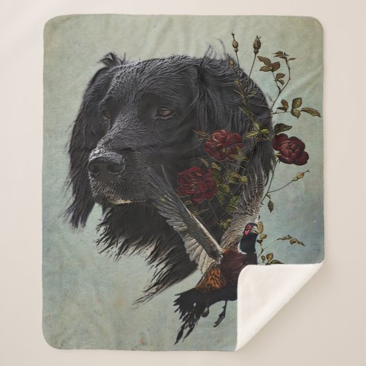 Couverture Sherpa Grand Munsterlander avec faisan (Devant)