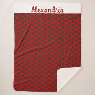 Couverture Sherpa Grand nom personnalisé Noël Buffle de Noël