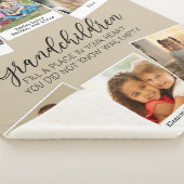 Couverture Sherpa Grand-parents 6 Photo Collage Beige (3/4)