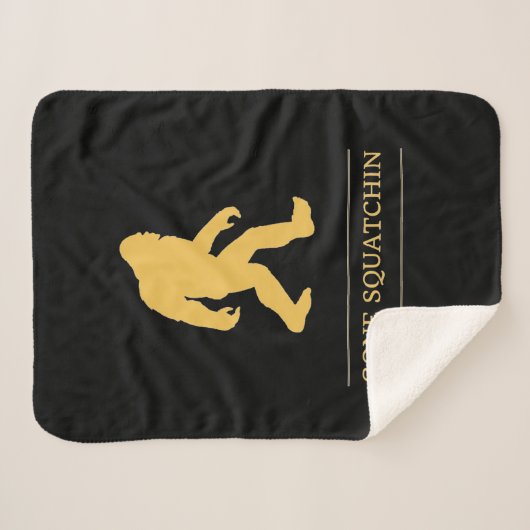 Couverture Sherpa Grand Squatchin allé par pied drôle Sasquatch (Devant (Horizontal))