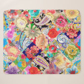 Couverture Sherpa grande collection de fleurs (Devant (Horizontal))