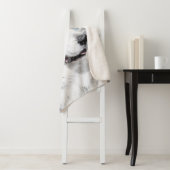 Couverture Sherpa Grande peinture pyrénéenne - Art original du chien (En situation)