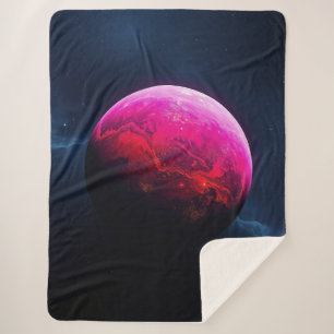 Couverture Sherpa Grande planète rouge lumineuse
