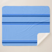 Couverture Sherpa Grandes Bleues Blanche Sherpa (Devant (Horizontal))