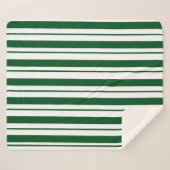 Couverture Sherpa Grandes Sucres de canne vertes et blanches (Devant (Horizontal))