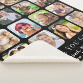 Couverture Sherpa Grandma 16 Black Photo Collage (3/4)
