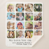 Couverture Sherpa Grandma 16 Photo Collage (Devant)