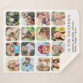 Couverture Sherpa Grandma 16 Photo Collage (Devant (Horizontal))