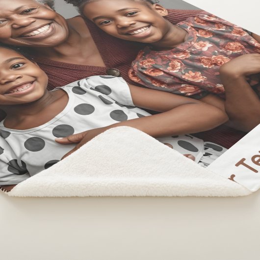Couverture Sherpa Grandma Blanket Personnalisée Sherpa Cosy Idée cad (3/4)