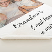 Couverture Sherpa Grandma Famille Amour Simple Élégant Script noir (3/4)