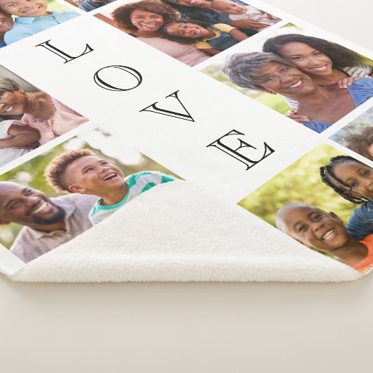 Couverture Sherpa Grandma Love 10 Photo Collage Personnalisé (3/4)