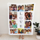 Couverture Sherpa Grandma Love 10 Photo Collage Personnalisé
