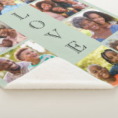 Couverture Sherpa Grandma Love 10 Photo Collage Sage Green (3/4)