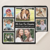Couverture Sherpa Grandma Love You 8 Photo Collage (Devant (Horizontal))
