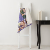 Couverture Sherpa Grandma Photo Collage Purple (En situation)