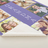 Couverture Sherpa Grandma Photo Collage Purple (3/4)