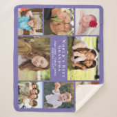 Couverture Sherpa Grandma Photo Collage Purple (Devant)