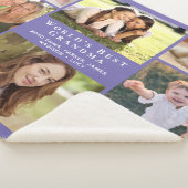 Couverture Sherpa Grandma Photo Collage Purple (3/4)