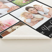 Couverture Sherpa Grandma photo noire personnalisée (3/4)