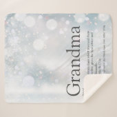 Couverture Sherpa Grandma Winter Holiday Snowflics Définition (Devant (Horizontal))