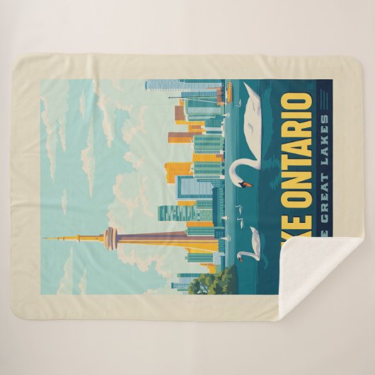 Couverture Sherpa Grands Lacs | Lac Ontario (Devant (Horizontal))