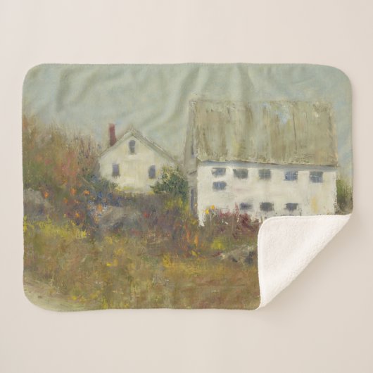 Couverture Sherpa Grange blanche (Devant (Horizontal))