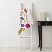 Couverture Sherpa Granola,  muesli seamless pattern. Oat flakes hand (En situation)