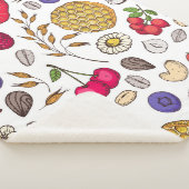 Couverture Sherpa Granola,  muesli seamless pattern. Oat flakes hand (3/4)